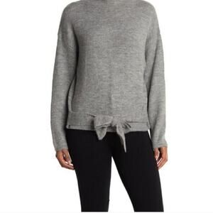 Wayf gray bow tie waist sweater New SZ Small